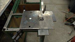 DIY - Grinding Centre. Fabrication of the swivelling bench grinder mount